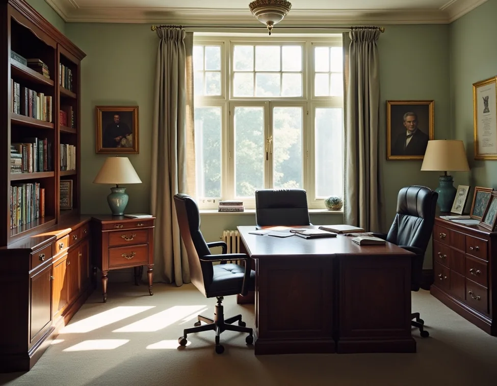 Executive english class in office environment